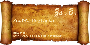 Zsuffa Boglárka névjegykártya
